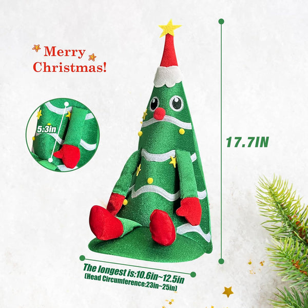 Christmas Hat,Gnome Hat, Strange Dr.Seuss Hats,Holiday Duck Cap for Xmas New Year Festive Party Supplies Green Side