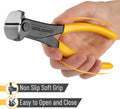 Bates Nail Puller and Staple Remover - Yellow, 2 Pack, Carpenter Tool, End Cutting Pliers, Nippers for Nail Pulling 7", 2 Pack Yellow