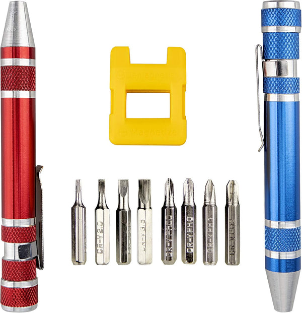 SWATOM 8 in 1 Mini Screwdriver Set Small Screwdrivers Pen Magnetic Repair Tools EDC Compact Precision Gadgets for Computer Eyeglasses Daily Home