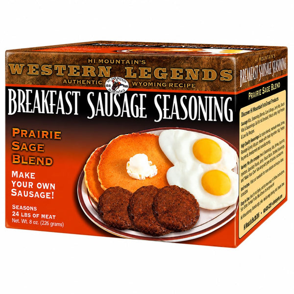 Hi Mountain Breakfast Sausage Seasoning Mix | PRAIRE SAGE | Make Homemade Sausage with Pork, Venison, Deer, Elk & Wild Game | Makes up to 24 lbs