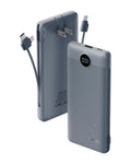 VRURC Portable Charger Built-In Cables and AC Wall Plug, USB C Power Bank 10000Mah, Travel Battery Portable Phone Charger Compact Lightweight