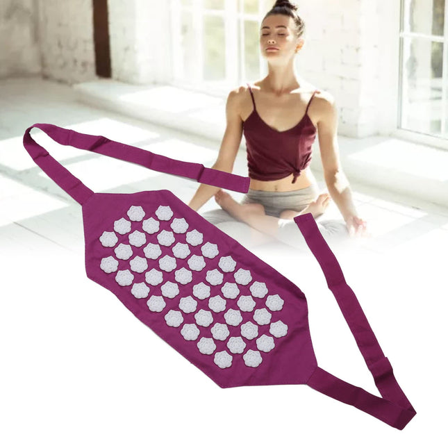 Acupressure Mat Acupressure Belt Relaxation Stress Relief Cotton Fabric Abs Flower Shaped Acupressure Massage Mat, Back 