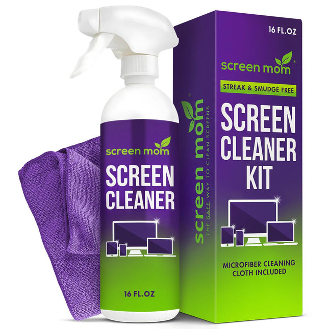 Screen Mom Screen Cleaner Spray and Microfiber Cloth 16Oz Screen Cleaner Spray a