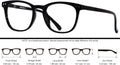 ANDWOOD Blue Light Blocking Glasses Women Men Computer Small Face Clear Bluelight Blocker Eyeglasses Frame Square Black | Anti-blue Light Lenses