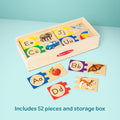 Melissa & Doug Self-Correcting Alphabet Wooden Puzzles with Storage Box (52 Pcs)