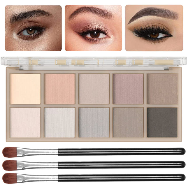 Sulily 10 Colors Eyeshadow Palette Matte Naked Eye Shadow Makeup,High Pigmented,