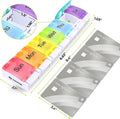 AUVON Weekly Pill Organizer Arthritis Friendly, BPA Free Travel 7 Day Pill Box Case with Spring Open Design and Large Compartment to Hold