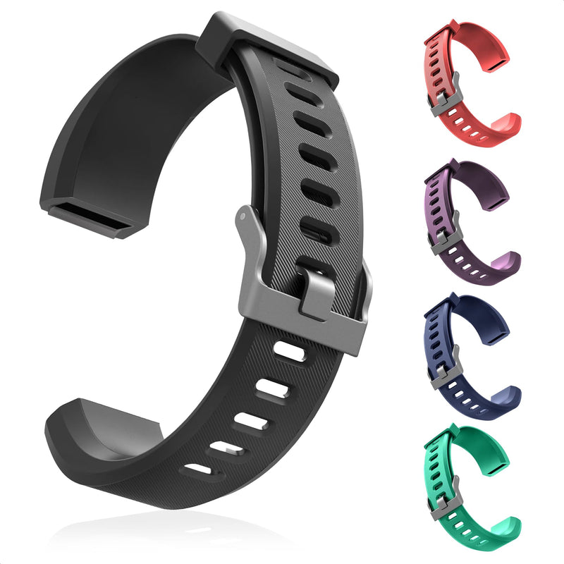 Reluen 2-Pack Bands Compatible only with ID115Plus HR - Wrist Band Fitness Watch Bands Replacement - Bands Smart Watch 5 Units in Different Colors