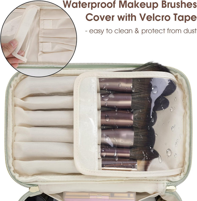 Wandering Nature Makeup Bag, Travel Make up Organizer Cosmetic Brush Bags Case f