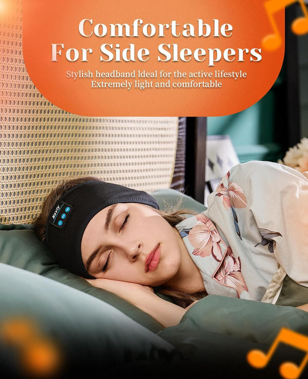 Navly Sleep Headphones, 10Hrs Sports Headband with Soft Cozy Earbuds Comfortable, Headphones Headband with Ultra-Thin HD Stereo Speakers Perfect