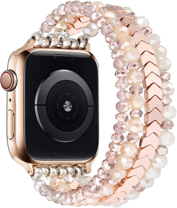 MOFREE Beaded Bracelet Compatible with Apple Watch Band 38Mm/40Mm/41Mm/42MmÃ¯Â¼ÂSeries 10Ã¯Â¼Â 9/8/7/SE/6/5/4/3/2/1 Women Fashion Handmade