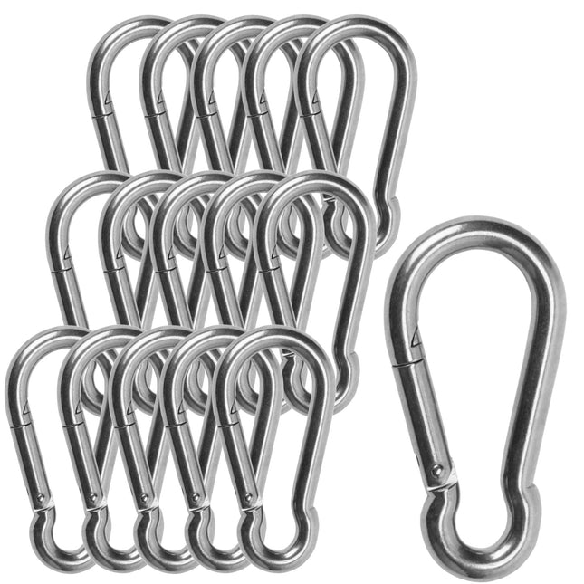 Carabiner 3 Inch Spring Snap Hook, 16Pcs M8 5/16 Inch Spring Snap Hook Quick Lin