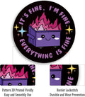 Gctriki Dumpster on Fire Mouse Pad, Purple Small Mouse Pads for Desk | Stitched Edge, Non-Slip Rubber Base, Funny Round Mousepad For Laptop