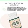 Methylated Multivitamin (Methylated and Activated Vitamins Only - Methylated B Complex with Trimethylglycine (TMG) and Methylfolate)(Non-GMO,