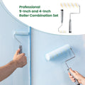 VOOMEY 17 Piece Paint Roller Kit - Paint Rollers 9"4", Paint Roller FrameÃ¯Â¼ÂPaint Trays, Microfiber Roller Cover, Paint Kit for House