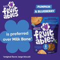 Fruitables Crunchy Baked Dog Treats - Pumpkin & Blueberry - 7 Ounces, Model Number: 2157