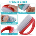 Cobee 2 Pack Hand Nail Brush for Cleaning Fingernails Durable Stiff Bristles Nail Scrub Brush Cleaner with Handle Heavy Duty Deep Nail Cleaning
