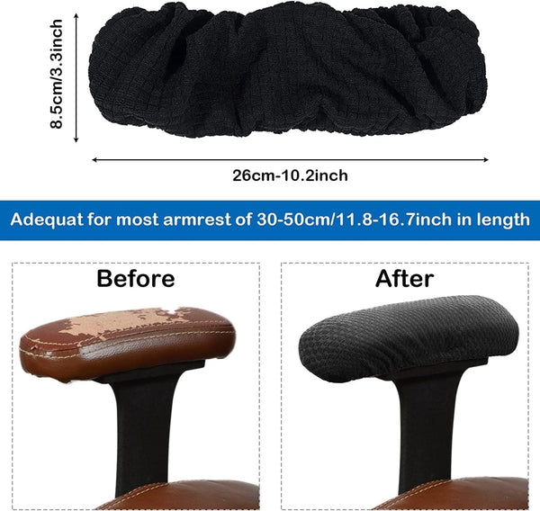 Office Chair Arm Armrest Covers Ã¢ÂÂ Stretchable Slipcover Protector Sleeve for Computer Gaming Desk Rotating Chairs Easy Install & Clean,