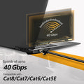 Ethernet Cable 50ft For Cat6/Cat5E, 10Gbps Compatible with Cat8/Cat7, 24AWG Network Cable Indoor&Outdoor, Direct Burial Waterproof&UV Resistant,