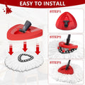 Easywring 1-Tank System,Mop Replacement Heads for O-Ceda Mop Replace Head, Spin Mop Heads Replacements, Microfiber Spin Mop Refills, Easy Cleaning
