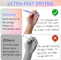 Fenmay Gel Pens, 12 Pcs 0.5mm Fine Point Aesthetic Pens, Quick Dry No Smudge, Smooth Writing Comfortable Grip Pen, Cute Black Ink Journaling Pens