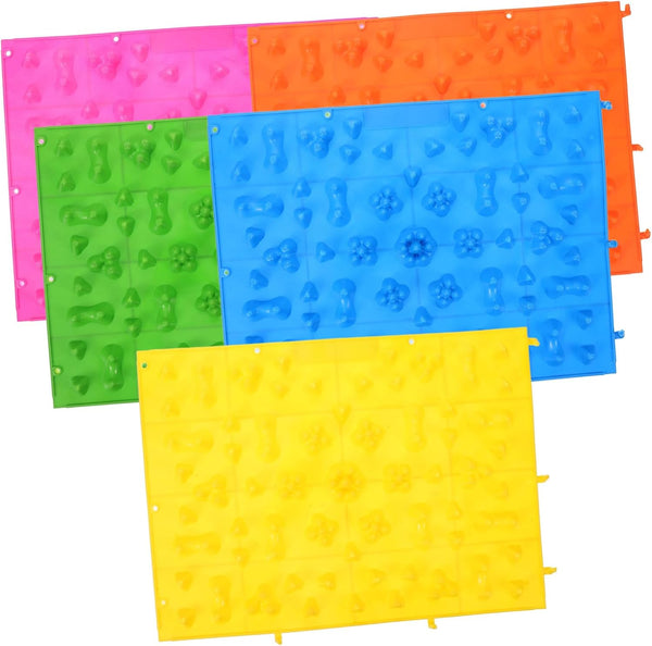SUPVOX 5Pcs Foot Reflexology Training Mat Acupressure Pad for Foot Massage Toe Pressure Massager for Muscle Relaxation and Relief