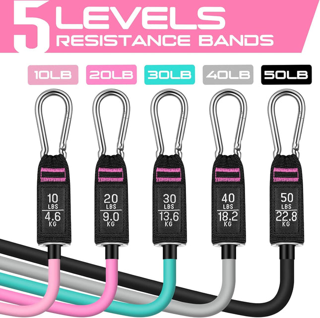 RENRANRING Resistance Bands for Working Out, 150LBS Exercise Bands, Workout Band