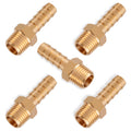 5pcs Brass Hose Barb Fittings 5/16 Inch Barb to 1/4 Inch NPT Male Thread Air Hose Fittings Adapter Connector Water Fuel Air Line Fittings 5/16” ×