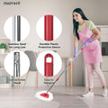 Spin Mop Replacement Set for O-Cedar Easywring 1-Tank System, Includes 2 Mop Head Replacement, 1 Mop Handle (30-58In Adjustable 4-Section Pole), 1