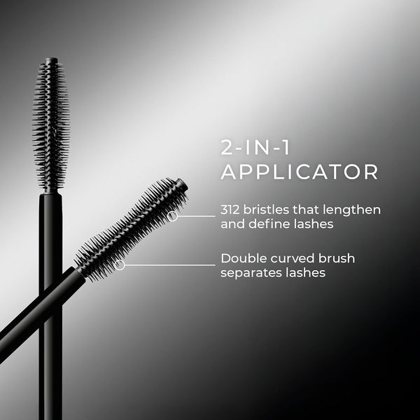 Wunderbrow Define & Lengthen Mascara, Long-Lasting, Water-Resistant and Smudgeproof, Vegan and Cruelty Free