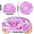 Shower Caps for Women, 4 PCS Reusable Waterproof Bath Cap Solid Color