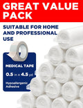 24 Gauze Rolls - 4" x 4.1yd - Soft and Breathable Rolled Gauze - Latex-Free Premium Individually Wrapped Bandages with Bonus Tape - First Aid