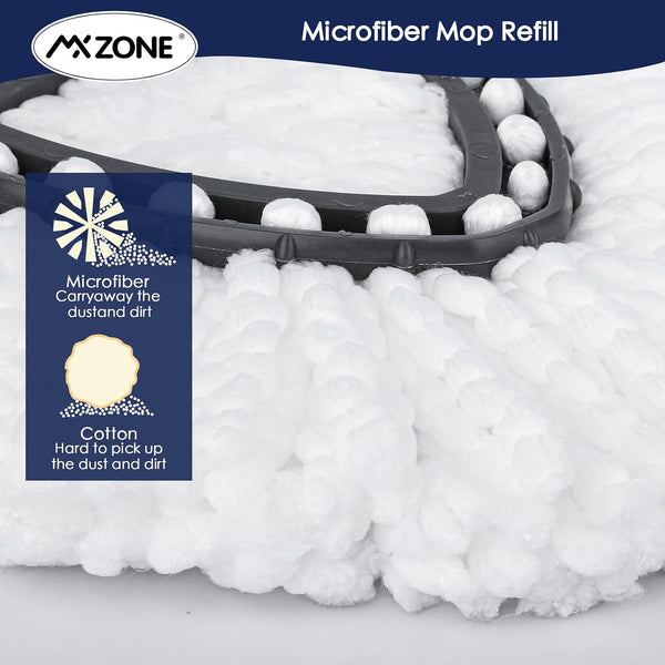 Spin Mop Replacement Heads for O-Cedar EasyWring 1-Tank, Microfiber 5-Pack 5pcs 1-Tank Mop White