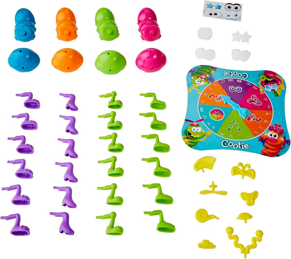 Hasbro Gaming Cootie Mixing and Matching Bug-Building Game | 2-4 Players | Easy Preschool Board Games | Easter Basket Gifts for Boys and Girls|