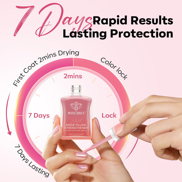 Modelones Nail Strengthener and Growth, Pink Purple Nail Polish Repair A A1 Pink Purple