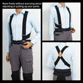 MELOTOUGH Belt Clip Suspenders For Men Heavy Duty, Outback Side Clip/Trucker Men's Suspenders with 2inch Width Elastic Black