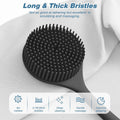 Manmihealth Silicone Back Scrubber(Thick Bristles) & Soft Bath Glove Set, Super-Exfoliating Body Scrubber & Super-Lathering Shower Brush
