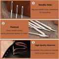 20 Pcs Leather Sewing Needles,Heavy Duty Sewing Needles Kit Include Curved Leather Needle,Sack Needle,Hand Sewing Needle,Leather Needles for