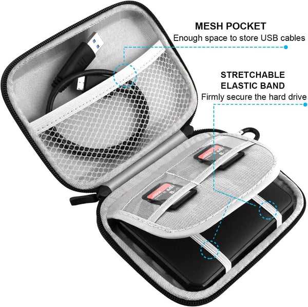 Lacdo Hard Drive Case for Western Digital WD External Hard Drive, Black