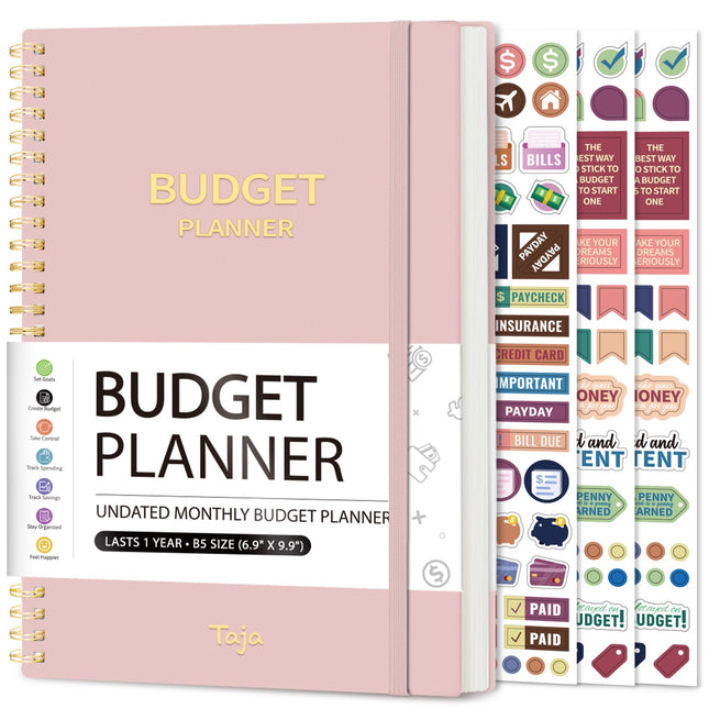 Budget Planner - Monthly Budget Book with Expense Tracker Notebook, Undated Bill Organizer & Finance Planner to Take Con