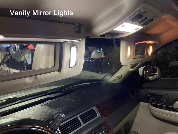 Xpismii 12 Piece 6000K White Interior LED Light Kit Package Replacement for Chevy Chevrolet Silverado/GMC Sierra 2007 2008 2009 2010 2011 2012