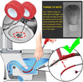 50 Inch Toilet Snake Drain Auger Cleaner Tool, Upgraded Grabber Unclogger Tool, Toilet Auger Clog Remover Tool, Stainless Steel Telescoping Rod