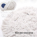 Large Mop Head 24" Industrial Strength Ultimate Cotton Floor Dust Mop Refill, Commercial Cleaner Mop Head Replacement, Dust Mops for Home,