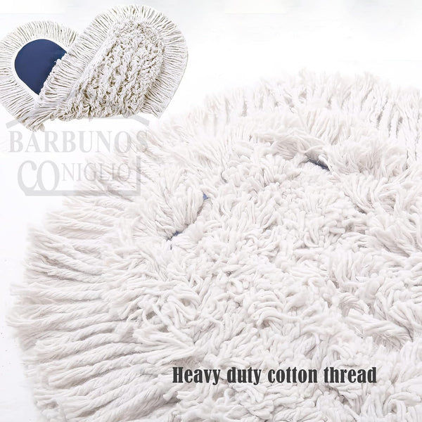 Large Mop Head 24" Industrial Strength Ultimate Cotton Floor Dust Mop Refill, Commercial Cleaner Mop Head Replacement, Dust Mops for Home,