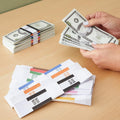 BLUE PANDA Money Bands - 300-Pack, 7.75 x 1.25 In, 9 ABA Colors - Money Organizer for Cash & Currency Straps With Adhesive Strip for Efficient