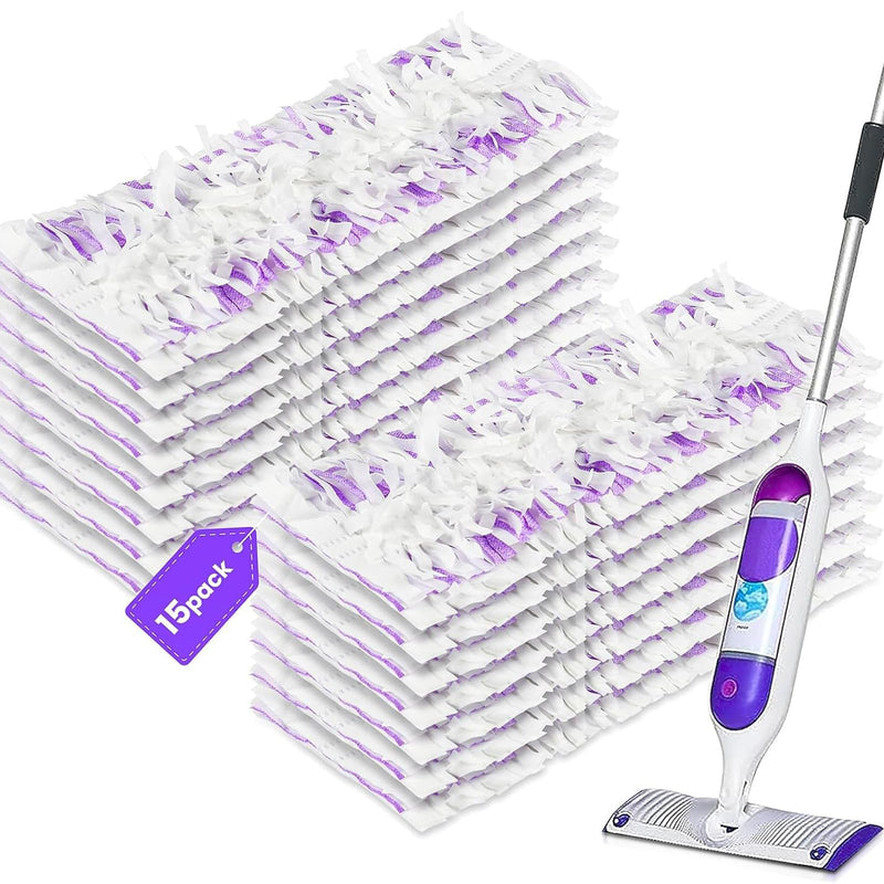 15 Count Pad Refills for Swiffer Power Mop Refill, Absorbent Floor Cleaning Pads for Hardwood, Tile, Laminate Floors 15 PowerMop Pads