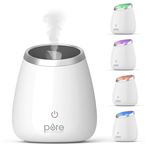 Pure Enrichment PureSpa Deluxe Ultrasonic Aromatherapy Oil Diffuser - 120ml Water Tank, Mood-Boosting Ionizer and Optional Color-Changing Light -