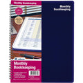Adams Monthly Bookkeeping Record Book - 8.5" x 11" Spiral Bound 4 Column Ledger 128 Pages - Undated Accounting Ledger Book for Small Business,