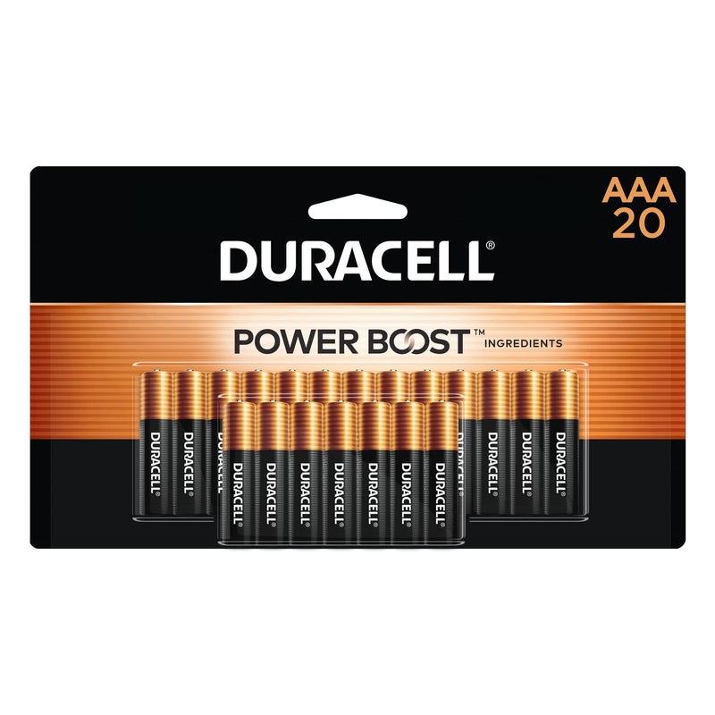 Duracell Coppertop AAA Batteries with Power Boost Ingredients, 20 Count Pack Triple a Battery with Long-Lasting Power, Alkaline AAA Battery for