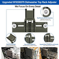 Upgraded W10350375 Dishwasher Top Rack Adjuster parts For Whirlpool WDT730PAHZ0 WDT750SAHZ0 Upper Rack Parts,WDTA50SAHZ0 WDT970SAHZ0 Dishwasher